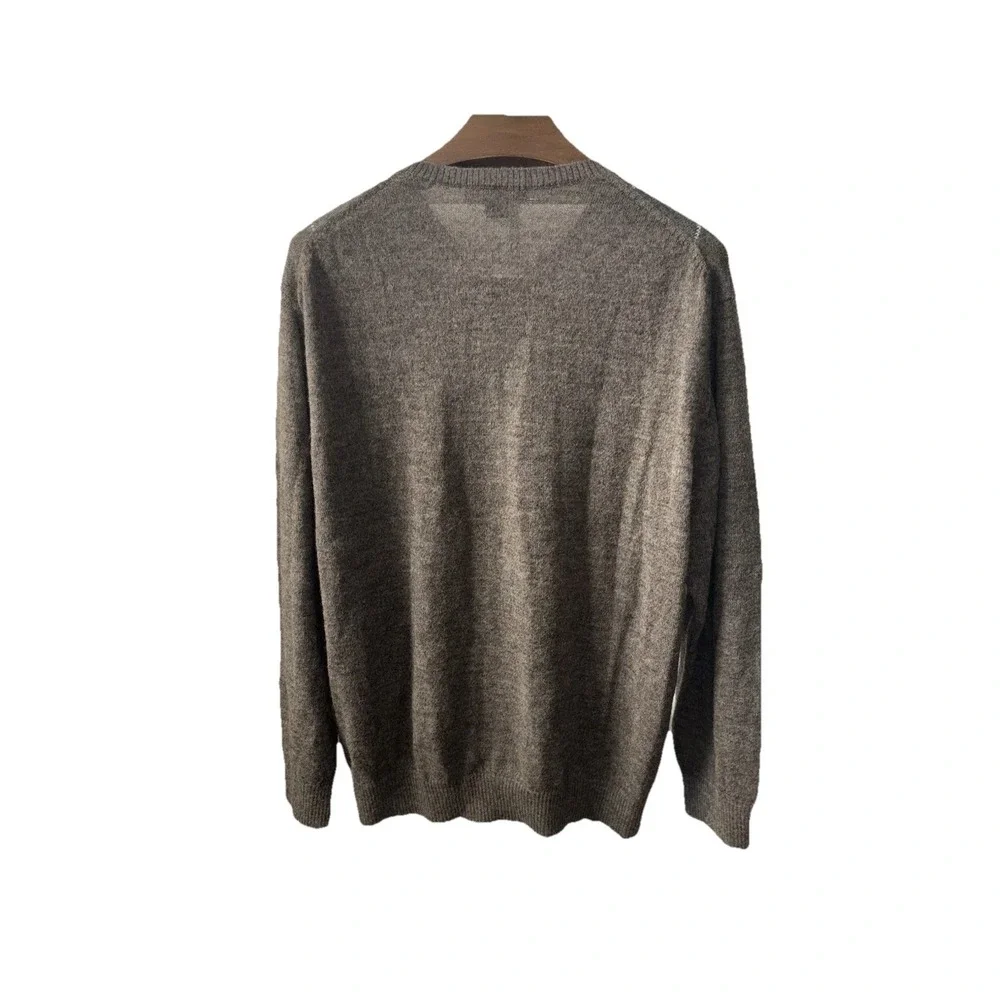 Daniel Cremieux XL  100% Alpaca Signature collection Argyle Pattern V Neck Gramp